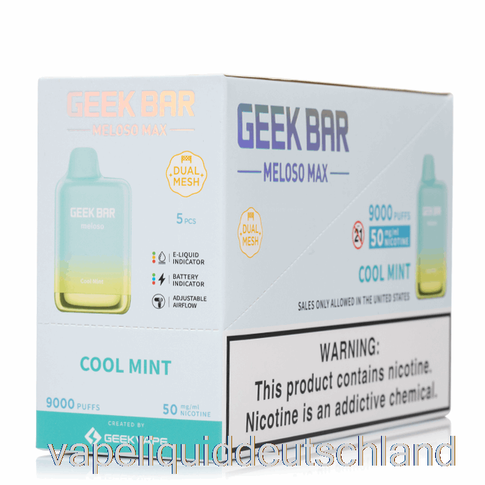 [5er-Pack] Geek Bar Meloso Max 9000 Einweg-Vape-Liquid